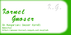 kornel gmoser business card